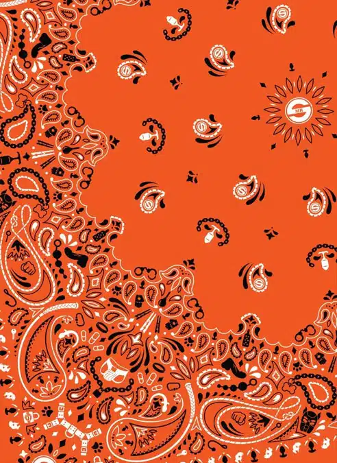 Mr. S Neck Hanky with Zipper Pocket Orange