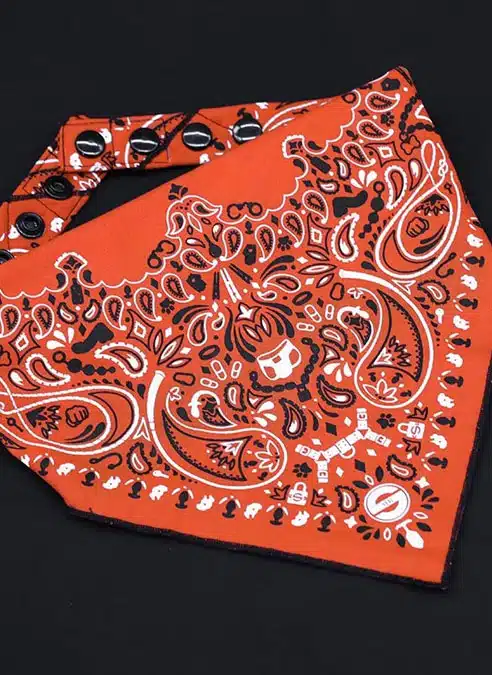 Mr. S Neck Hanky with Zipper Pocket Orange
