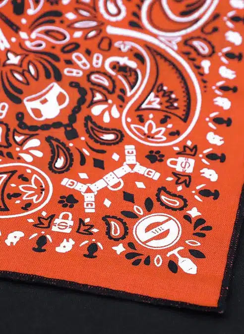 Mr. S Neck Hanky with Zipper Pocket Orange