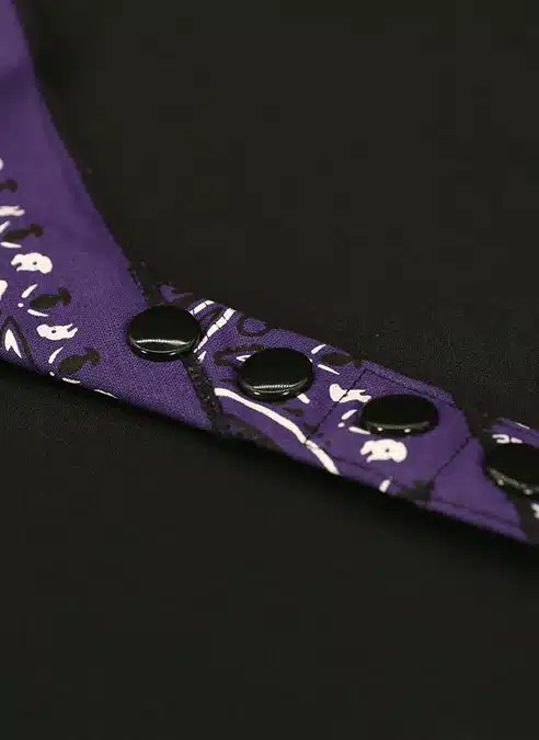 Mr. S Neck Hanky with Zipper Pocket Purple