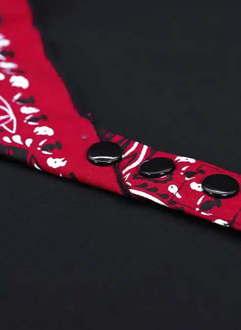 Mr. S Neck Hanky with Zipper Pocket Red
