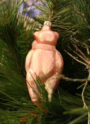 Pastel Pink Bear Christmas Ornament