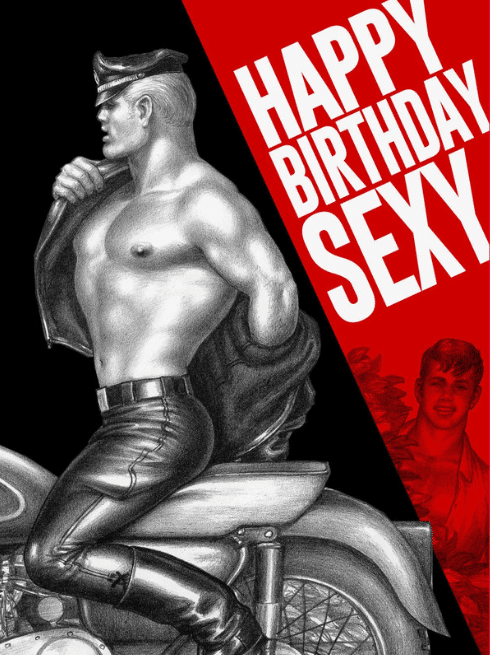 Tom of Finland Happy Birthday Sexy Double Card