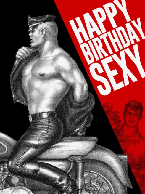 Tom of Finland Happy Birthday Sexy Double Card