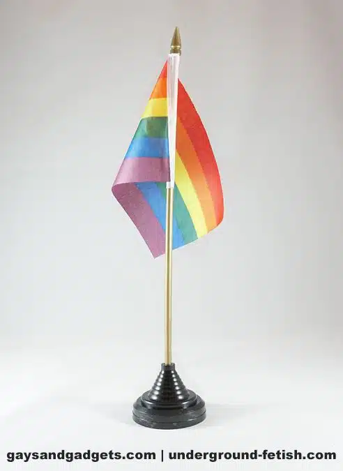 Desk Flag Rainbow including Stand