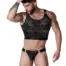Gigo Illusion Black Crop Top