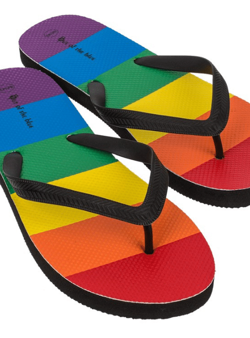 Rainbow Flip Flops - available in 6 sizes