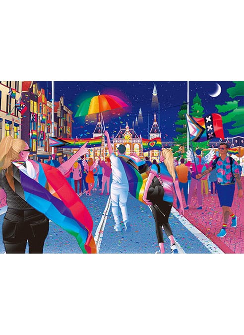 Amsterdam Pride Walk 3D Postcard