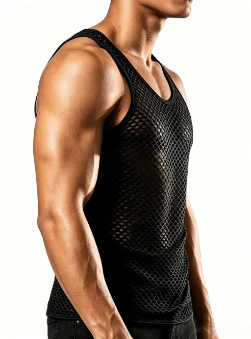 Halter Shirt Fish Net