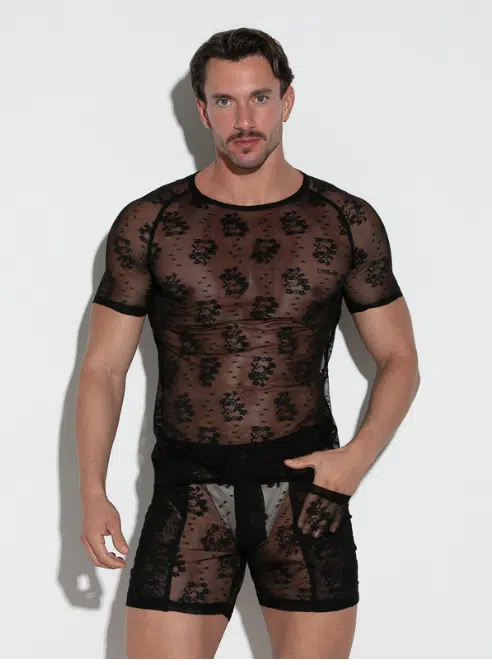 Lace Short Black