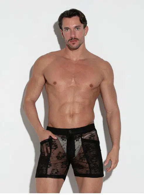 Lace Short Black