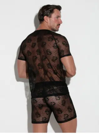 Lace T-shirt Black