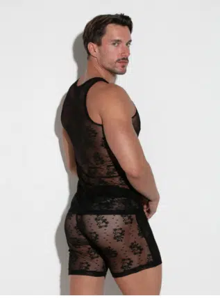 Lace Tank Top Black