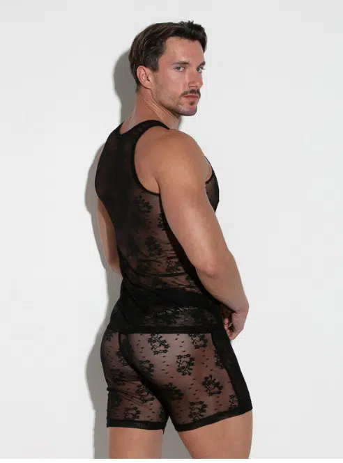 Lace Tank Top Black