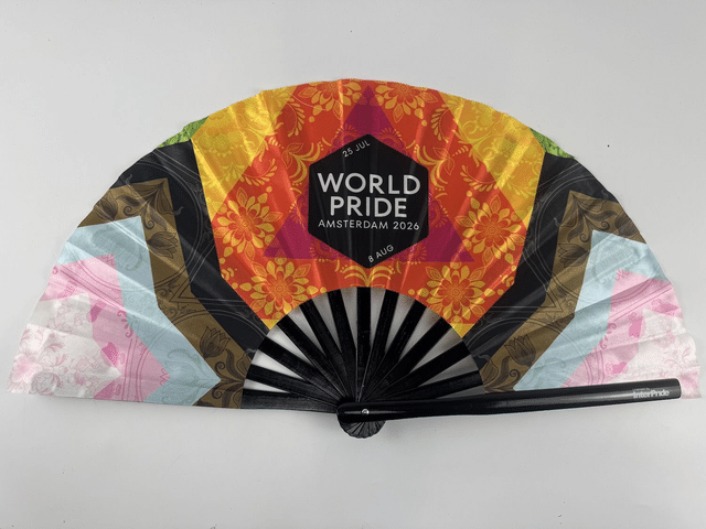 WorldPride Amsterdam 2026 Bamboo Fan